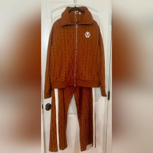 Palomo Puma T7 Burnt Orange (Brownish) 2 Piece Active Wear Set For Men Or Women - Picture 4 of 15